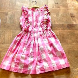 Jcrew pink gingham dress